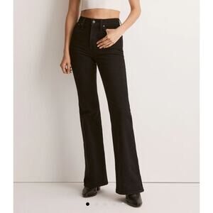 Madewell The Perfect Vintage Flare Black Jeans Women's Size 32 sherborn wash NWT